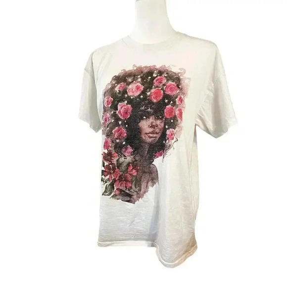 Floral afro girl tshirt xL - Picture 3 of 5